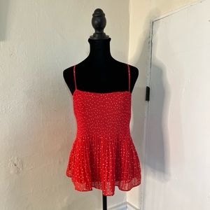 Red Polka Dot Top